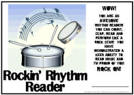 Rockin Rhythm Reader Certificate